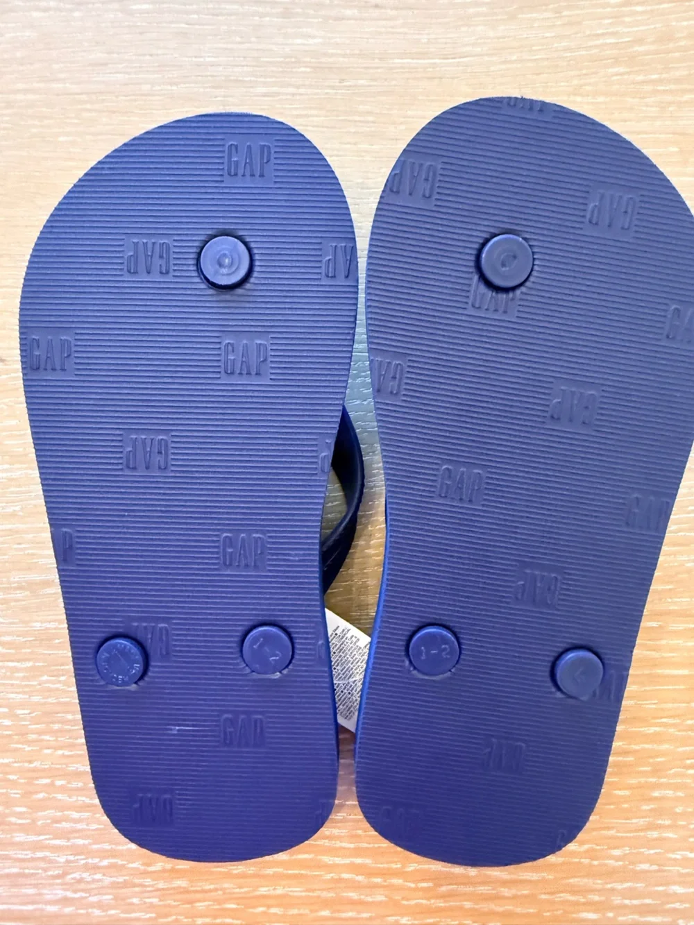 GAP Navy Blue Kids Shark Print Flip Flops